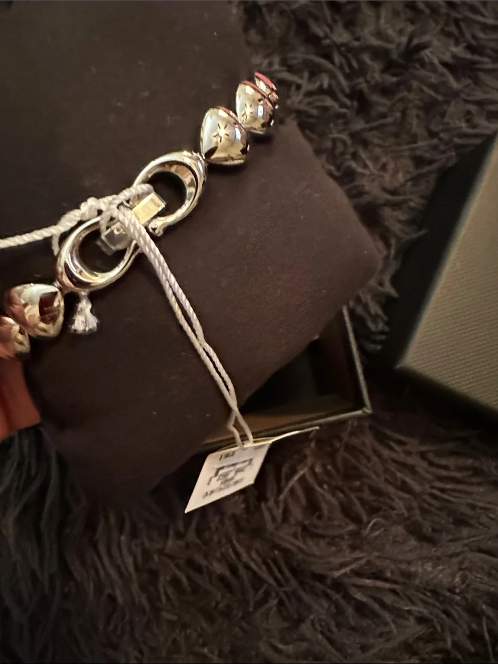 Coach Silver Heart-Link Bracelet Watch with White Dial